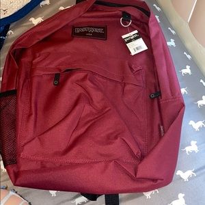 Dark red backpack